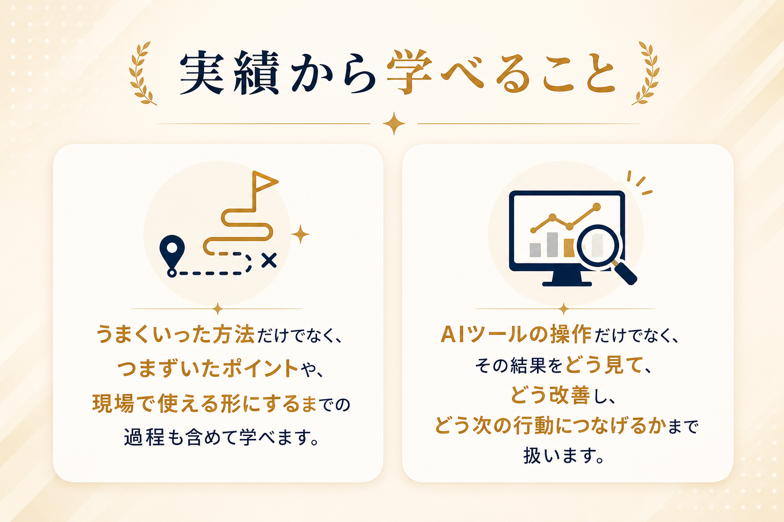 実績から学べること